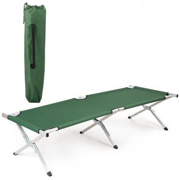 Foldable Camping Hiking Bed Portable Military Cot W / Carrying Bag
