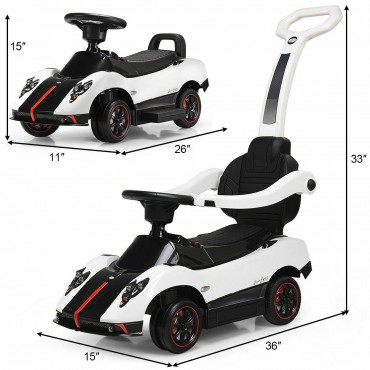 2 in 1 Electric Kids Ride On Push Around Car
