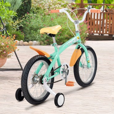 16 In. Outdoor Sports Kids Bicycle Вith Training Wheels Bell