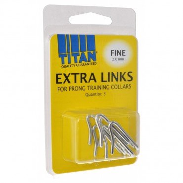 Titan Extra Links for Prong Training Collars - Fine 2.0 mm  - 3 Count