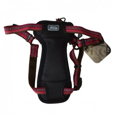 K9 Explorer Berry Red Reflective Adjustable Padded Dog Harness - Fits 12 in. - 18 in. Girth - 5/8 in. Straps