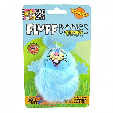 Fat Cat Fluff Bunnies Cat Toy - Assorted - Fluff Bunnies Cat Toy - 4 Pieces