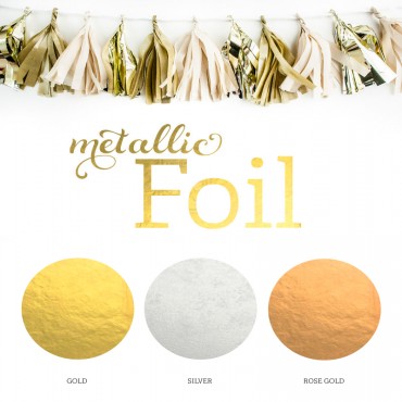 Personalized Metallic Foil 1.5 - 24 Pieces