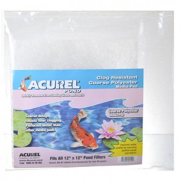 Acurel Coarse Polyester Media Pad - Pond - For 12 in. Long x 12 in. Wide Pond Filters