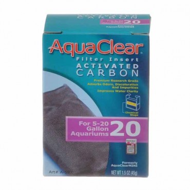 Aqua clear Activated Carbon Filter Inserts - For Aqua clear 20 Power Filter - 4 Pieces