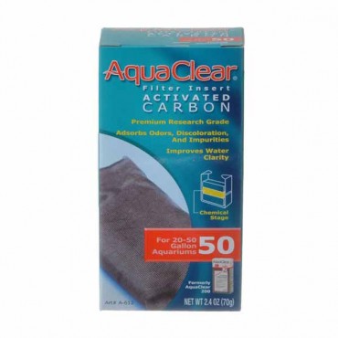 Aqua clear Activated Carbon Filter Inserts - For Aqua clear 50 Power Filter - 4 Pieces