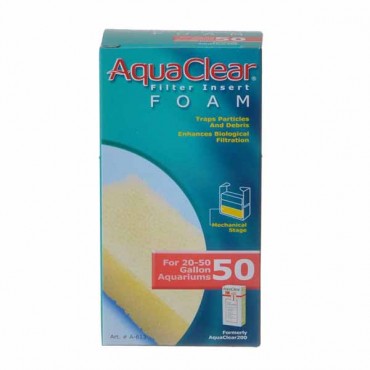 Aqua clear Filter Insert Foam - For Aqua clear 50 Power Filter - 5 Pieces