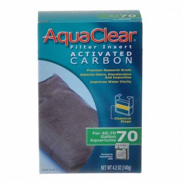 Aqua clear Activated Carbon Filter Inserts - For Aqua clear 70 Power Filter - 4 Pieces