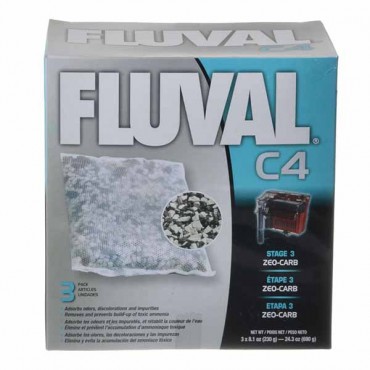 Fluval Zeo-Carb Filter Bags - For C4 Power Filter - 3 Pack - 2 Pieces