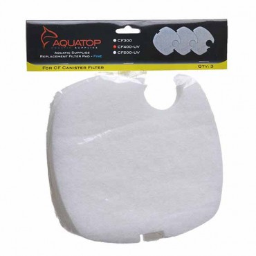 Aqua top Replacement Fine Filter Pads - For CF 400-UV - Fine - 3 Pack - 4 Pieces