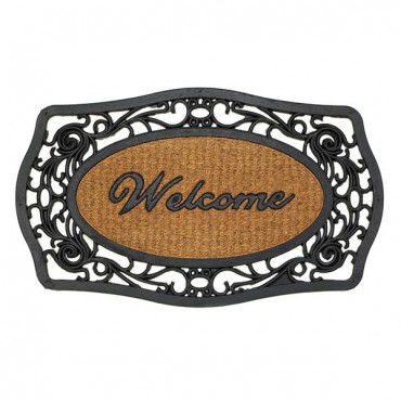 Frill Framed Welcome Entry Mat