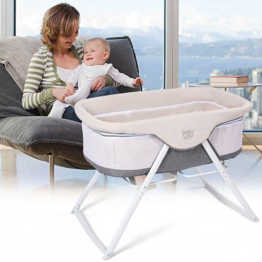 Portable Newborn Rocking Foldaway Baby Crib Bassinet