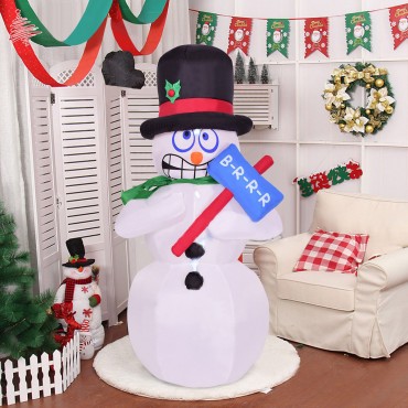6 In. Shivering Christmas Snowman For Indoor/Outdoor