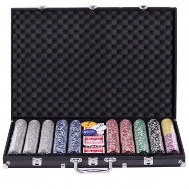 1000 Poker Chips Set With Aluminum Case