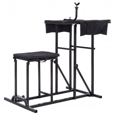 Folding Shooting Bench With Adjustable Height Adjustable Table