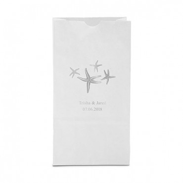 Starfish Block Bottom Gusset Paper Goodie Bags - Package of 25