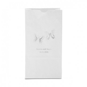 Beautiful Butterflies Block Bottom Gusset Paper Goodie Bags - Package of 25