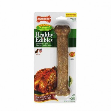Nylabone Healthy Edibles Wholesome Dog Chews - Chicken Flavor - Giant - 7.75 in. Long - 1 Pack - 4 Pieces