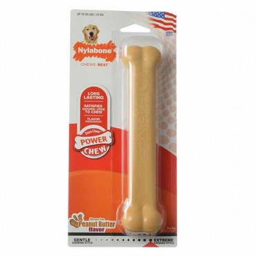 Nylabone Dura Chew Dog Bone - Peanut Butter Flavor - Giant - 2 Pieces