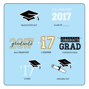 Personalized Graduation Frame Labels - 24 Pieces