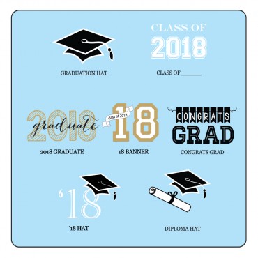 Personalized Graduation Cupcake Wrappers & Cupcake Toppers - Set of 24