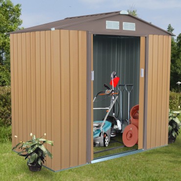 7 Ft. x 4 Ft. Outdoor Garden Storage Shed Tool House With Sliding Door