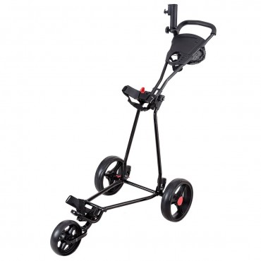 Durable Foldable Steel Golf Cart With Mesh Bag