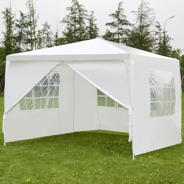 10 Ft. x 10 Ft. Heavy Duty Outdoor Party Wedding Canopy With Side Walls