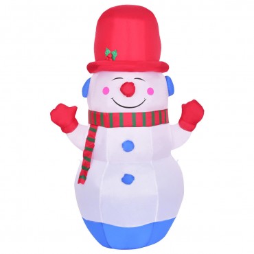 6 Ft. Colorful LED Christmas Snowman For Indoor/Outdoor