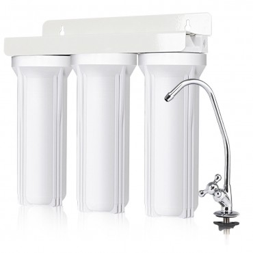 3 - Stage Under - Sink Water Filter System With Chromed Faucet