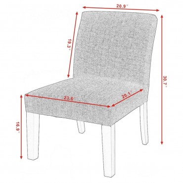Modern Upholstered Armless Slipper Chair