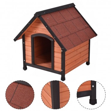Dog House Pet Outdoor Wood Shelter