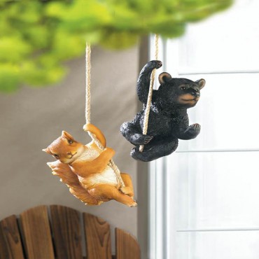 Hanging Black Bear Decor