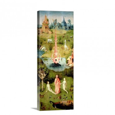He Garden Of Earthly Delights The Garden Of Eden Left Wing Of Triptych Wall Art - Canvas - Gallery Wrap