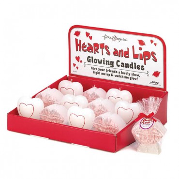 Hearts  and Lips Glowing Candles