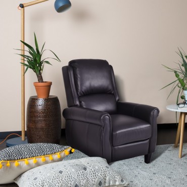 Black Accent Chair Recliner With Leg Rest