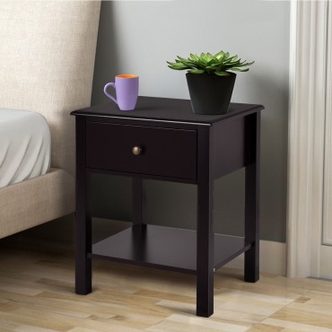 Brown Nightstand End Table