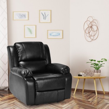 Manual Recliner PU Leather Padded Home Lounge Sofa