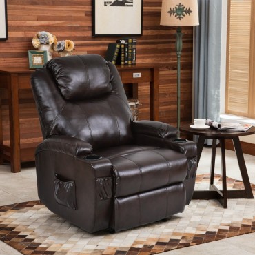 Electric Power Lift Chair Recliner W / Remote And Cup Holder