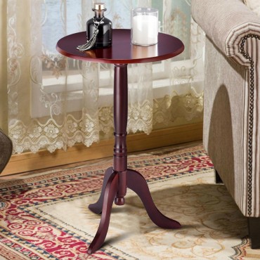Classic Round Accent Table W / Simple Design