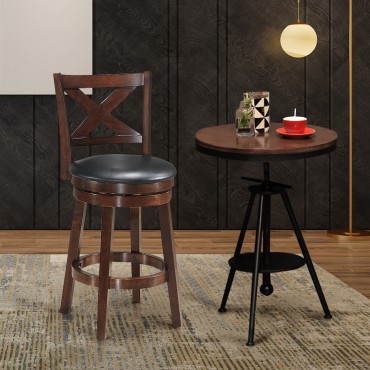 Swivel Counter Height X - Back Upholstered Dining Chair