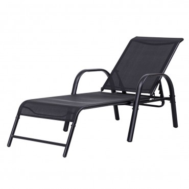 Outdoor Patio Chaise Lounge Chair Sling Lounge Recliner
