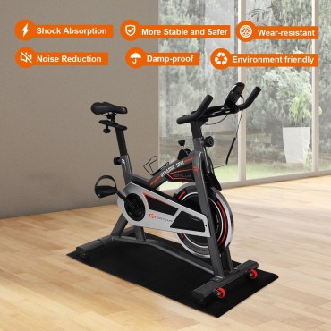 47 In. x 24 In. Exercise Equipment PVC Mat Gym Bike Floor Protector