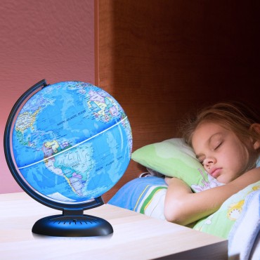 8 Ft. Illuminated Up-To-date Built-In LED Night World Globe