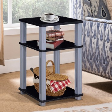 3 Tier End Table Multipurpose Shelf Night Stand Display Shelving