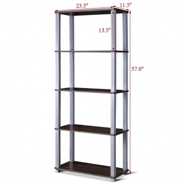 5-Tier Multi-Functional Storage Shelves Rack Display Bookcase