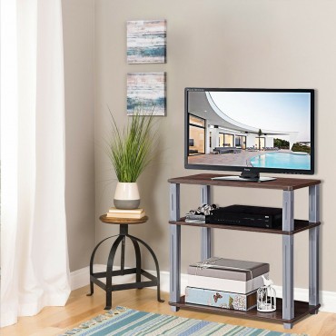3-Tier TV Media Stand Component Console Multipurpose Shelf Display