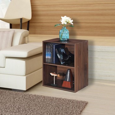 2 Tier Open Storage Cabinet For Nightstand And Sofa Side