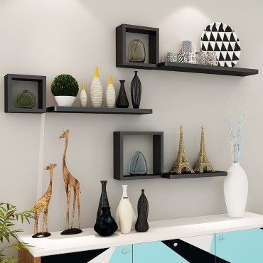 Set Of 6 Home Display Floating Wall Mounted Shelves