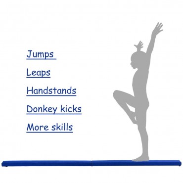 8 Ft Gymnastics Performance Training Folding Floor Balance Beam